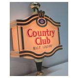 Working Vintage COUNTRY CLUB Malt Liquor Lighted Beer Sign #1