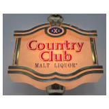 Working Vintage COUNTRY CLUB Malt Liquor Lighted Beer Sign #1