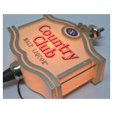 Working Vintage COUNTRY CLUB Malt Liquor Lighted Beer Sign #1
