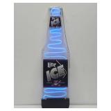 Large Working MILLER LITE ICE Lighted Neon Beer Bottle Sign