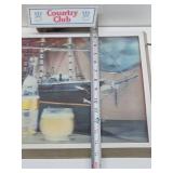 Working Vintage COUNTRY CLUB Malt Liquor Lighted Beer Sign #2
