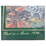 Vintage PABST Blue Ribbon PBR Beer Advertising Bar Mirror - Upland Game Birds - Ruffed Grouse