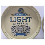 Estate Lot of Vintage Round Metal Advertising Beer Trays