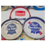 Estate Lot of Vintage Round Metal Advertising Beer Trays