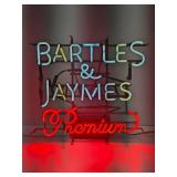 Very Cool Working Vintage BARTLES & JAYMES Premium Neon Bar Sign