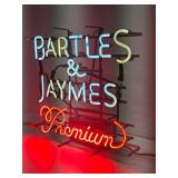 Very Cool Working Vintage BARTLES & JAYMES Premium Neon Bar Sign