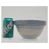 Vintage Blue & White Raised Greek Key Design Stoneware Mixing Bowl