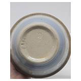 Vintage Blue & White Raised Greek Key Design Stoneware Mixing Bowl