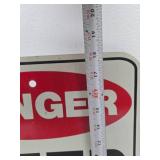 Assorted Advertising Items - License Plate Holder, Keep Out & Orig 1950