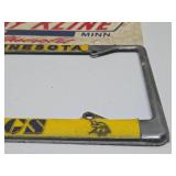 Assorted Advertising Items - License Plate Holder, Keep Out & Orig 1950