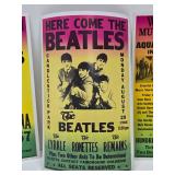 3 Older Vintage Reproduction Cardboard Concert Posters - Beatles Doors & Woodstock
