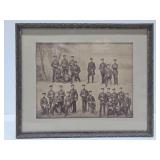 Antique Framed Military Photo #1