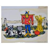 Vintage Pre-Production Artwork for Cartoon, Commercial or Toy Line featuring a Scarecrow
