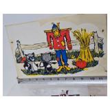 Vintage Pre-Production Artwork for Cartoon, Commercial or Toy Line featuring a Scarecrow