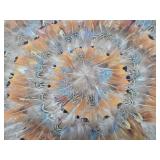 Folk Art Round Feather Display