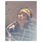 Signed Numbered Native American Print by George Molnar - "The Search"