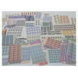 Lot of Unused Uncut Vintage Stamp Sheets