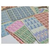 Lot of Unused Uncut Vintage Stamp Sheets