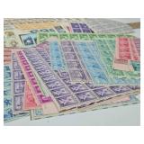 Lot of Unused Uncut Vintage Stamp Sheets