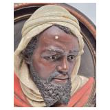 Wonderful Large Heavy Antique Three Dimensional Wall Bust Sculpture of a Man