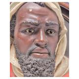 Wonderful Large Heavy Antique Three Dimensional Wall Bust Sculpture of a Man