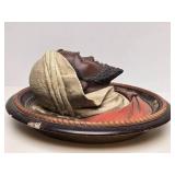 Wonderful Large Heavy Antique Three Dimensional Wall Bust Sculpture of a Man