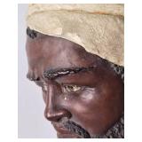 Wonderful Large Heavy Antique Three Dimensional Wall Bust Sculpture of a Man