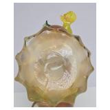 Impressive Large Vintage Murano Glass Sculpture w/Fruit & Birds