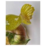 Impressive Large Vintage Murano Glass Sculpture w/Fruit & Birds