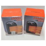 2 Brand New 1500 Watt Ceramic Fan Heaters