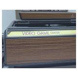 ATARI 2600 Video Game System w/Games & Storage Cabinet
