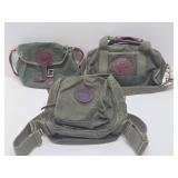 Great Lot of 3 Vintage Canvas & Leather DULUTH PACK Bags / Satchels