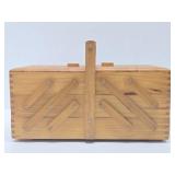 Quality Dovetailed Wood Expandable Sewing Box w/Supplies
