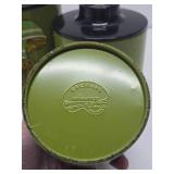 Retro Vintage Metal Ransburg Kitchen Canister Set w/Mushroom Design