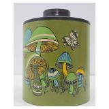 Retro Vintage Metal Ransburg Kitchen Canister Set w/Mushroom Design