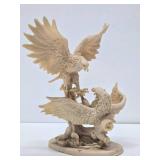 Dramatic Fighting Eagle Sculpture - 12.5"
