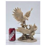 Dramatic Fighting Eagle Sculpture - 12.5"