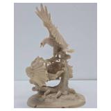 Dramatic Fighting Eagle Sculpture - 12.5"