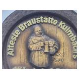 Vintage German 3D Barrel Beer Sign for Monchshof-Brau