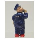 Vintage IRWIN Police Officer Wind-Up Toy w/Key