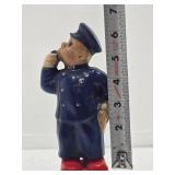 Vintage IRWIN Police Officer Wind-Up Toy w/Key