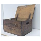 Nice Antique Pre-Prohibition GOETZ Wooden Advertising Beer Crate w/Lid
