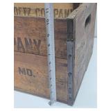 Nice Antique Pre-Prohibition GOETZ Wooden Advertising Beer Crate w/Lid
