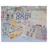 LARGE Lot of Unused Military Model Kit Decal/Sticker Sheets