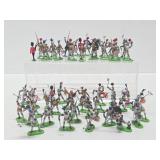 Large Lot of BRITAINS Medieval Metal Soldiers/Knights