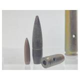 Group of Genuine Vintage & Antique Military Ammo Rounds / Bullets etc
