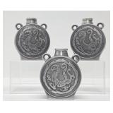 3 Brand New Metal/Pewter Vessels w/Dragons