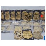 Large Lot of NOS Unused Brass Security Guard Badges