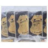 Large Lot of NOS Unused Brass Security Guard Badges