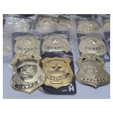 Large Lot of NOS Unused Brass Security Guard Badges